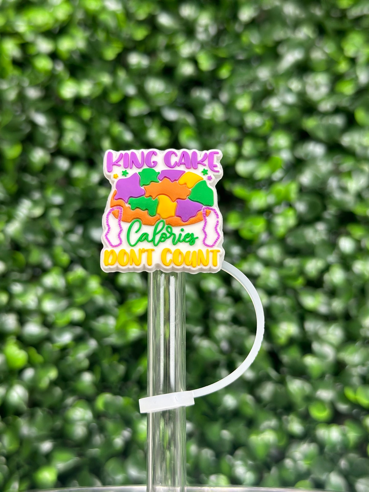 King Cake Calories Don’t Count Straw Topper (Pre-Order ETA beginning of January)