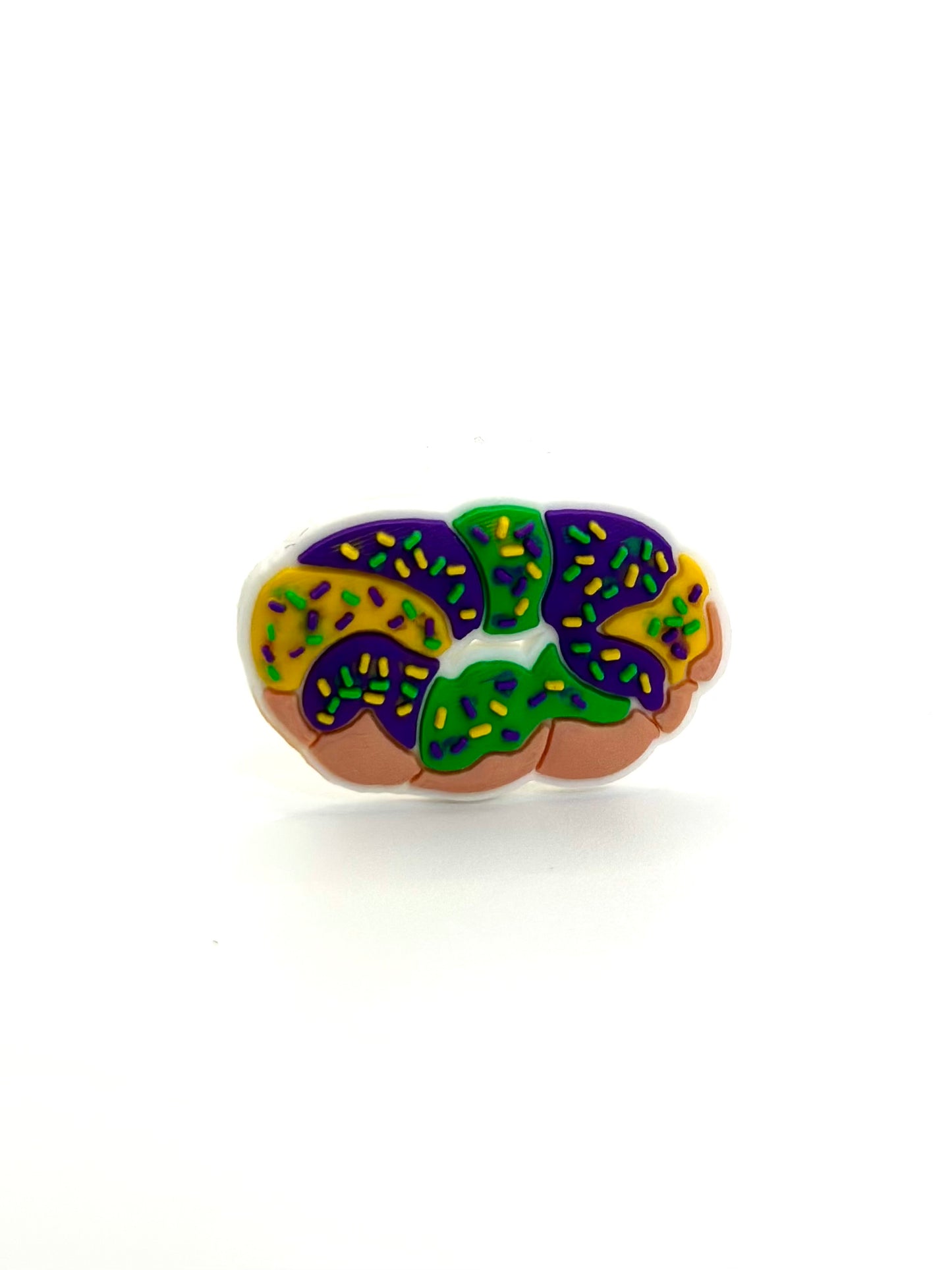 King Cake W Sprinkles Straw Topper (Pre-Order ETA beginning of January)