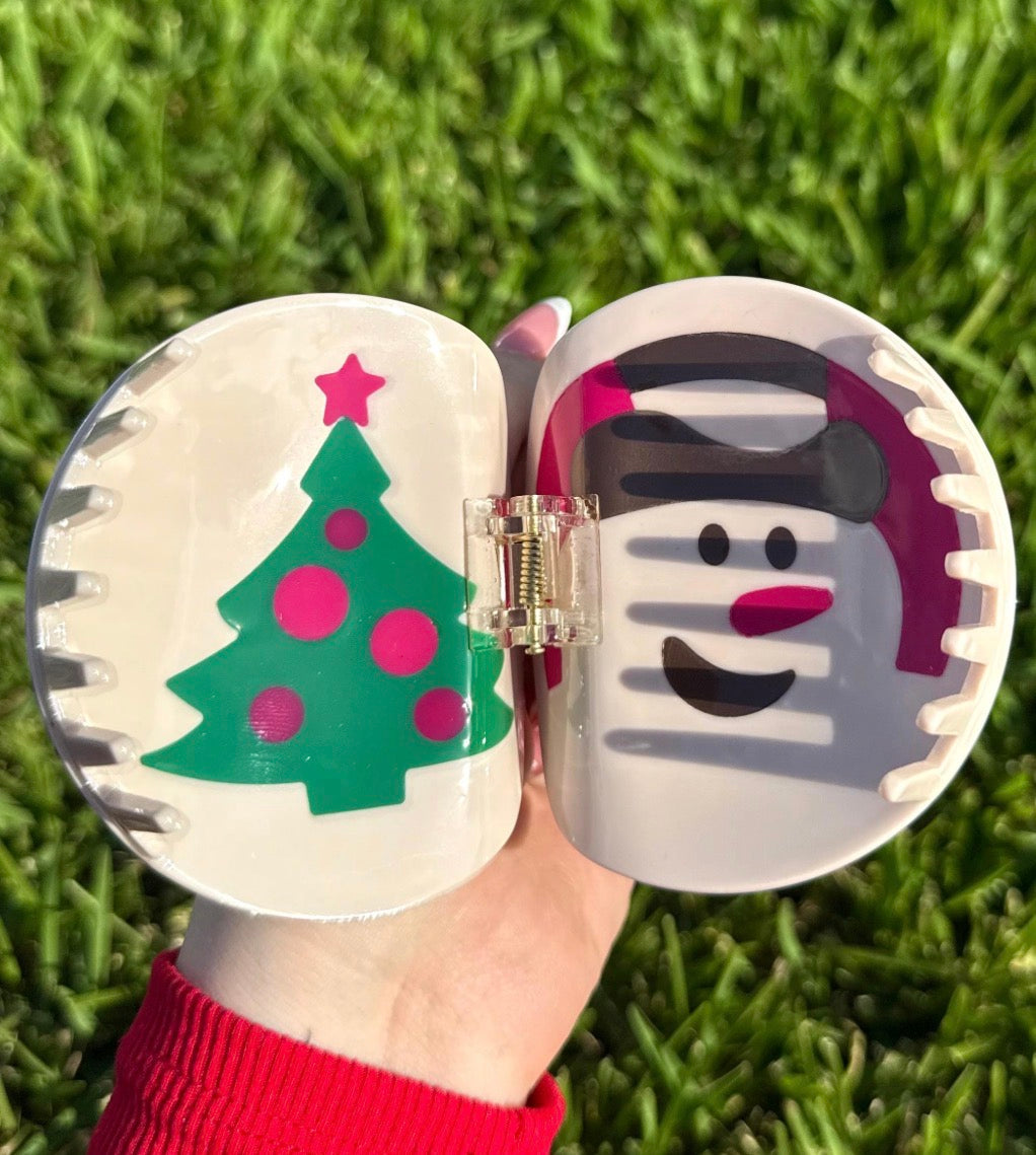 Christmas Pillsbury Cookie Double Sided Custom Claw Clip