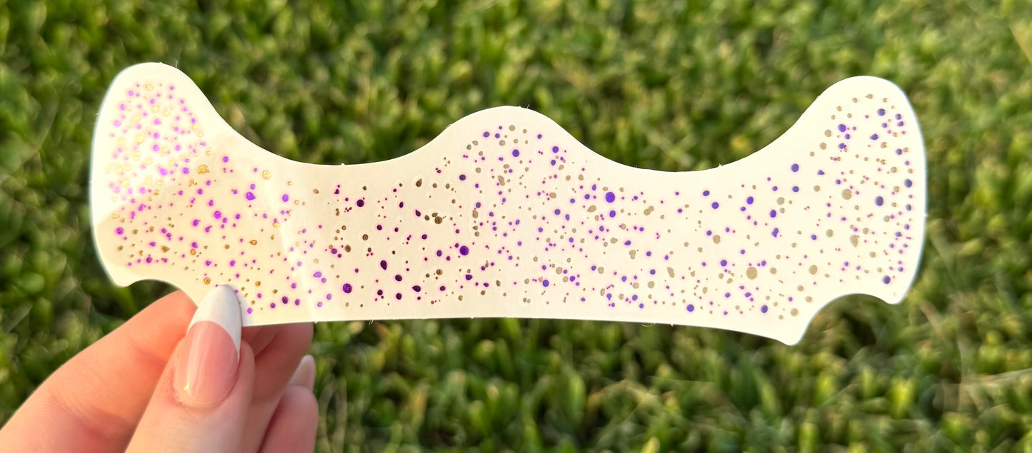 Purple and Gold 6pc Face Sparkles | Face Sparkles